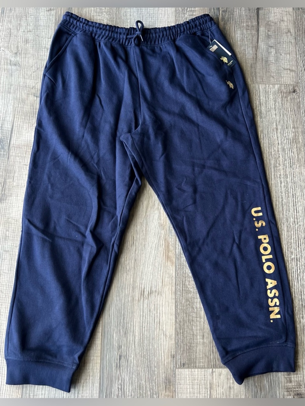 U.S. Polo Assn. Women’s Navy Sweatpants with Foil Logo